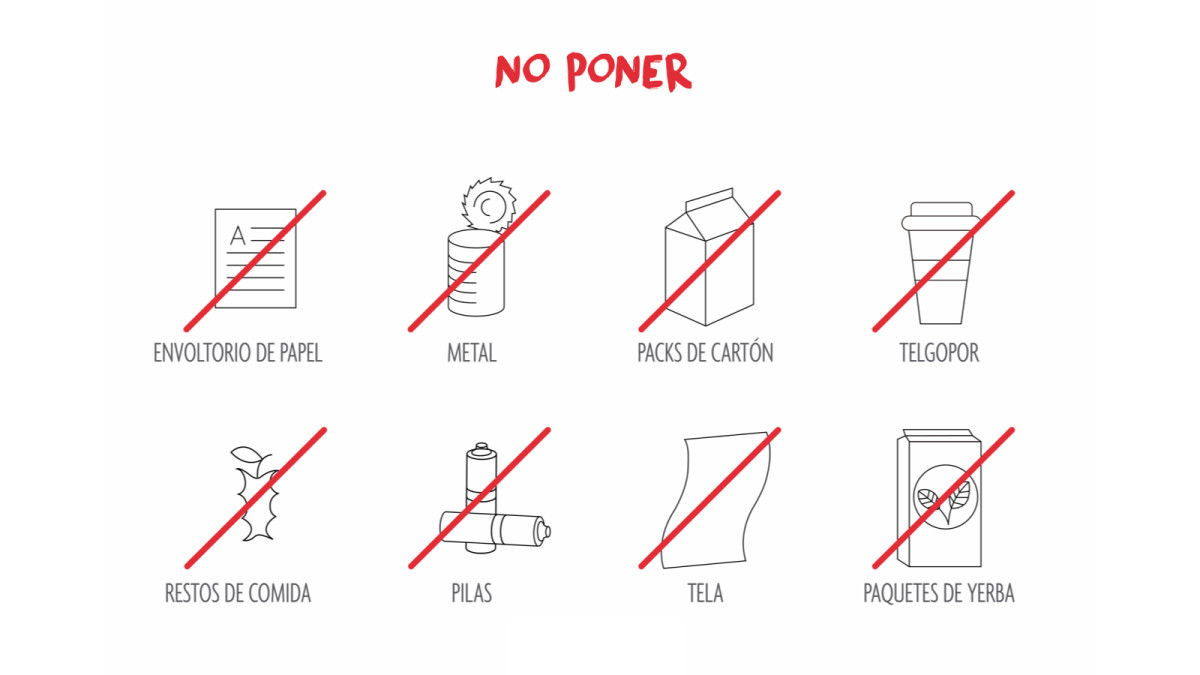No poner dentro